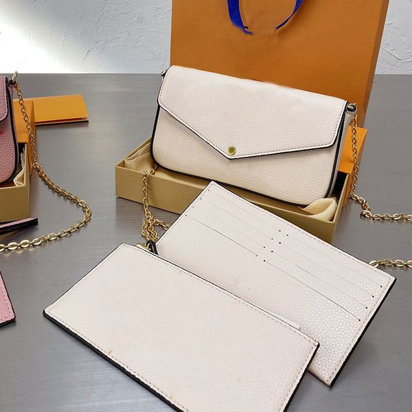 women chain handbag wallets 3pcs set crossbody shoulder bag clutch fashion letter gradient design handbags hasp purse multi pochette
women chain handbag wallets 3pcs set crossbody shoulder bag clutch fashion letter gradient design handbags hasp purse multi pochette