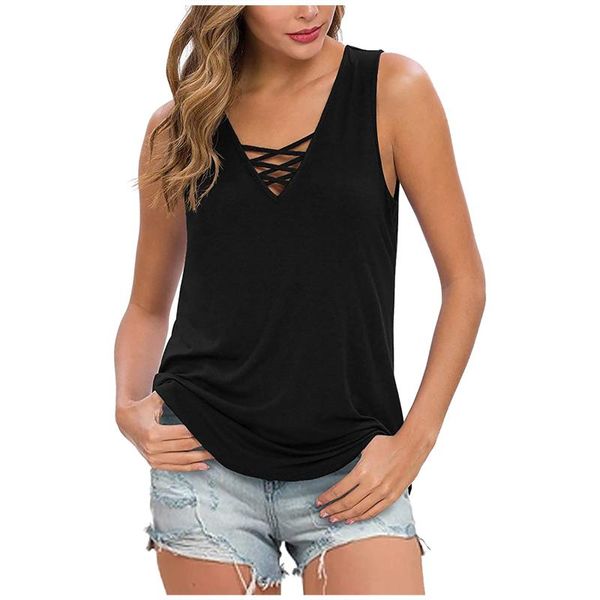 women's tanks & camis bandage v-neck basic clothing sleeveless ladies fashion solid color halter chest cross vest streetwear, White
women's tanks & camis bandage v-neck basic clothing sleeveless ladies fashion solid color halter chest cross vest streetwear, White