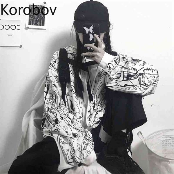 korobov women autumn winter new streetwear women coats korean harajuku hooded jackets cartoon print chaqueta mujer 79447 210430, Black;brown
korobov women autumn winter new streetwear women coats korean harajuku hooded jackets cartoon print chaqueta mujer 79447 210430, Black;brown