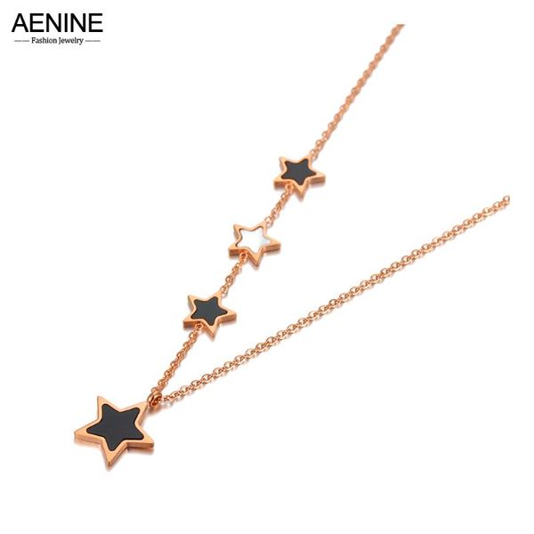 pendant necklaces aenine original titanium stainless steel black acrylic star choker for women trendy charm necklace an20216, Silver
pendant necklaces aenine original titanium stainless steel black acrylic star choker for women trendy charm necklace an20216, Silver