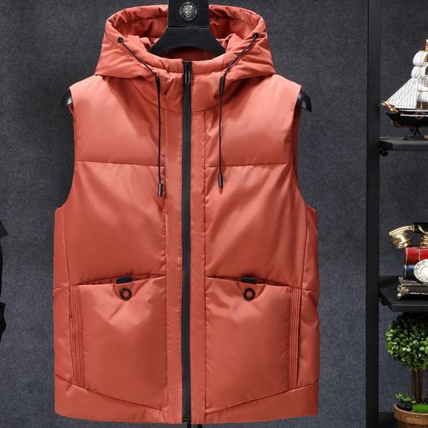 men's vests 2021 winter vest men casual waterproof warm hooded big pockets sleeveless coat olive grey black color plus size, Black;white
men's vests 2021 winter vest men casual waterproof warm hooded big pockets sleeveless coat olive grey black color plus size, Black;white