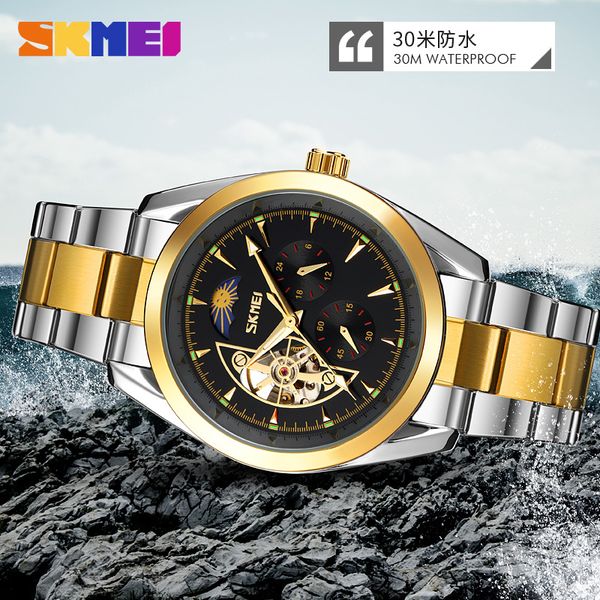 original automatic watches men luxury rvs mechanical fashion moon phase 24 hour skmei 2021, Slivery;brown
original automatic watches men luxury rvs mechanical fashion moon phase 24 hour skmei 2021, Slivery;brown