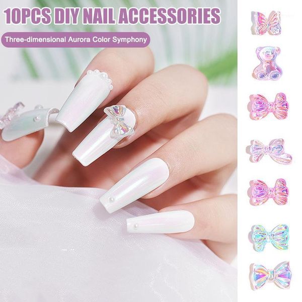 pcs aurora colorful nail art mix 3d decorations bowknots bear butterfly flowers holographic designs manicure mh881, Silver;gold
pcs aurora colorful nail art mix 3d decorations bowknots bear butterfly flowers holographic designs manicure mh881, Silver;gold