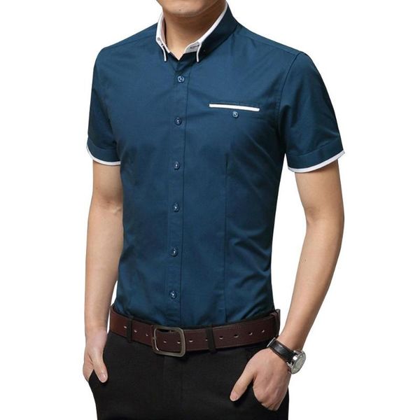 summer casual men solid color short sleeve turn down stand collar button cotton plus size shirt slims fit male clothes men's shirts, White;black
summer casual men solid color short sleeve turn down stand collar button cotton plus size shirt slims fit male clothes men's shirts, White;black
