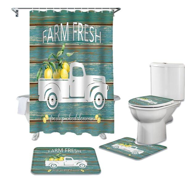 blue wood texture farm truck shower curtain set carpet cover toilet bath mat waterproof bathroom curtains
blue wood texture farm truck shower curtain set carpet cover toilet bath mat waterproof bathroom curtains