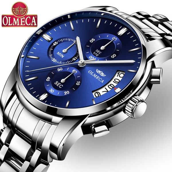 wristwatches watch men 2021 luxury brand olmeca mens chronograph waterproof stainless steel quartz wristwatch relogio masculino, Slivery;brown
wristwatches watch men 2021 luxury brand olmeca mens chronograph waterproof stainless steel quartz wristwatch relogio masculino, Slivery;brown