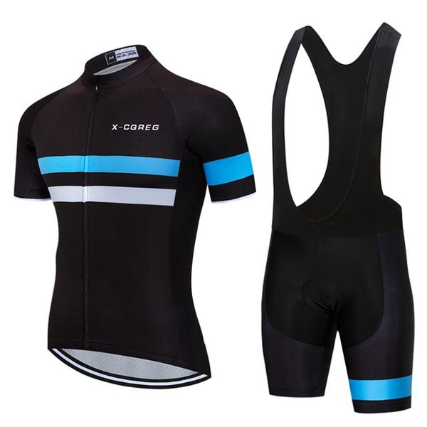 racing sets 2021 x-cqreg men's short-sleeved cycling jersey set breathable and quick-drying ciclismo mountain bike sportswear, Black;blue
racing sets 2021 x-cqreg men's short-sleeved cycling jersey set breathable and quick-drying ciclismo mountain bike sportswear, Black;blue
