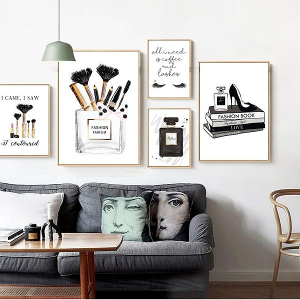 paintings modern fashion wall art poster black white perfume eyelashes makeup canvas painting vintage vogue picture for living room decor
paintings modern fashion wall art poster black white perfume eyelashes makeup canvas painting vintage vogue picture for living room decor