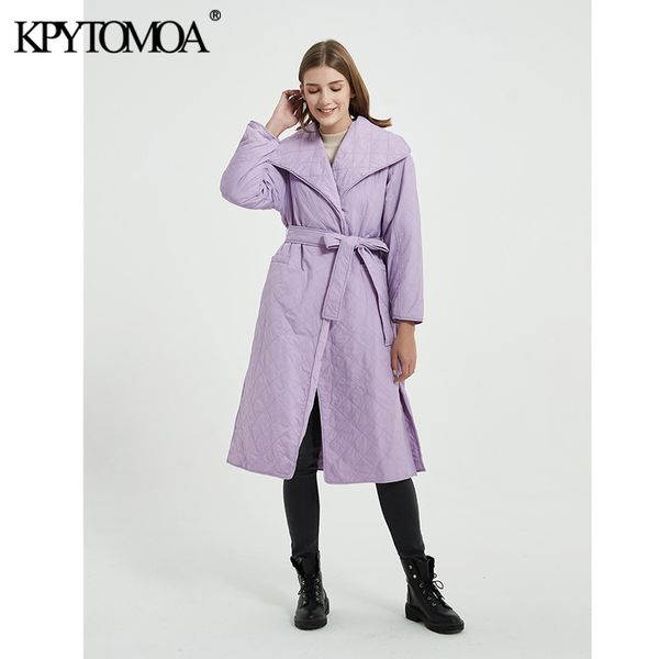 women fashion with belt loose parkas wrap padded coat vintage long sleeve side vents female outerwear chic overcoat 210416, Black
women fashion with belt loose parkas wrap padded coat vintage long sleeve side vents female outerwear chic overcoat 210416, Black