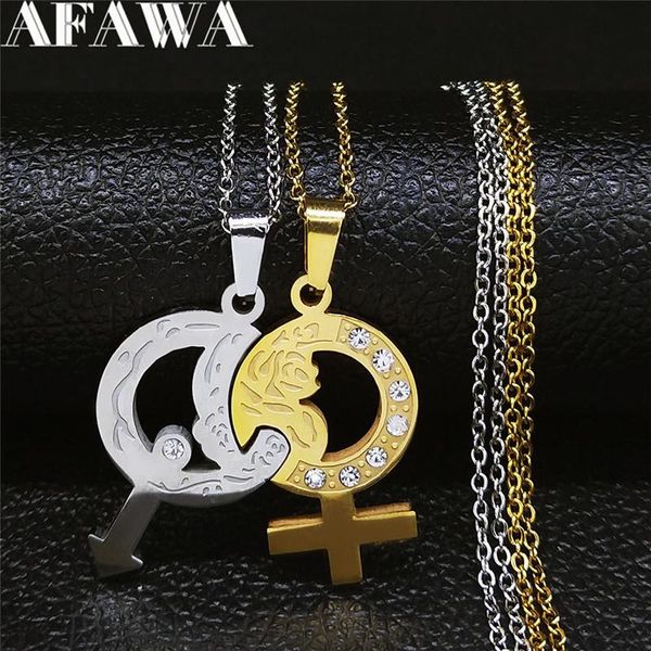 gender symbols rose flower stainless steel crystal couple necklace chain women/men cold silver color jewelry collar nxs01 pendant necklaces
gender symbols rose flower stainless steel crystal couple necklace chain women/men cold silver color jewelry collar nxs01 pendant necklaces