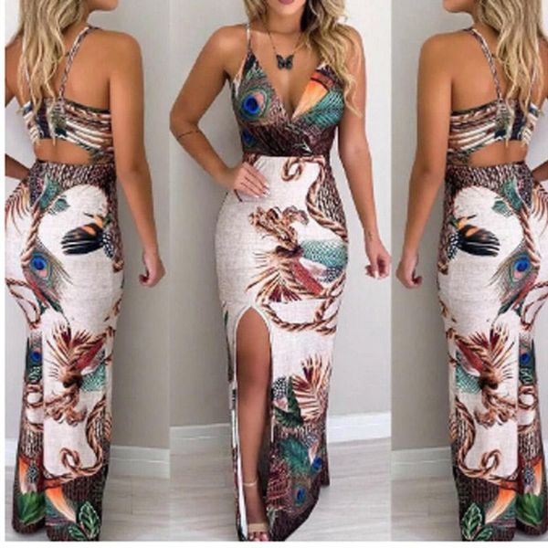 casual dresses women dress boho floral print ladies sleeveless bodycon evening party summer beachdress long sundress female clothes, Black;gray
casual dresses women dress boho floral print ladies sleeveless bodycon evening party summer beachdress long sundress female clothes, Black;gray