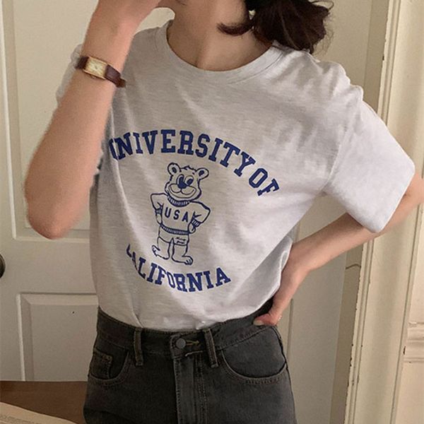 3colors summer korean style cartoon bear letter print short sleeve t-shirt casual womens tees shirt femme (x1863) 210423, White
3colors summer korean style cartoon bear letter print short sleeve t-shirt casual womens tees shirt femme (x1863) 210423, White