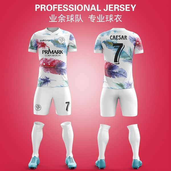 football suit men's jerseys diy sports short sleeve team football match uniform training uniform team personality, Black;white
football suit men's jerseys diy sports short sleeve team football match uniform training uniform team personality, Black;white