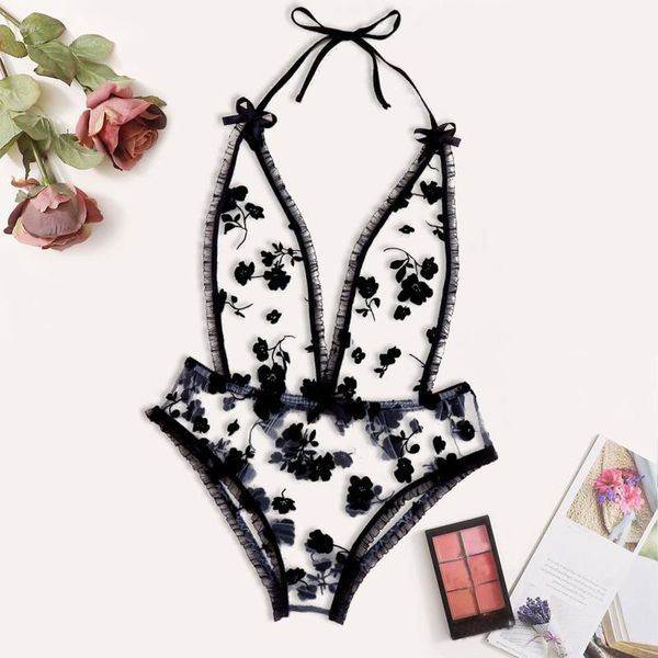 bras sets est one-piece women lingerie set femme floral embroidery push up temptation erotic bandage underwear jumpsuit, Red;black
bras sets est one-piece women lingerie set femme floral embroidery push up temptation erotic bandage underwear jumpsuit, Red;black
