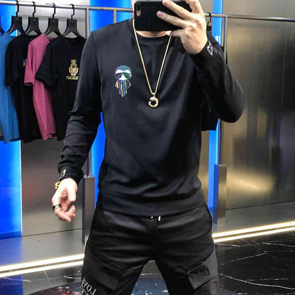 hoodies european station autumn custom design pattern colored male fine round turtleneck trend, Black
hoodies european station autumn custom design pattern colored male fine round turtleneck trend, Black