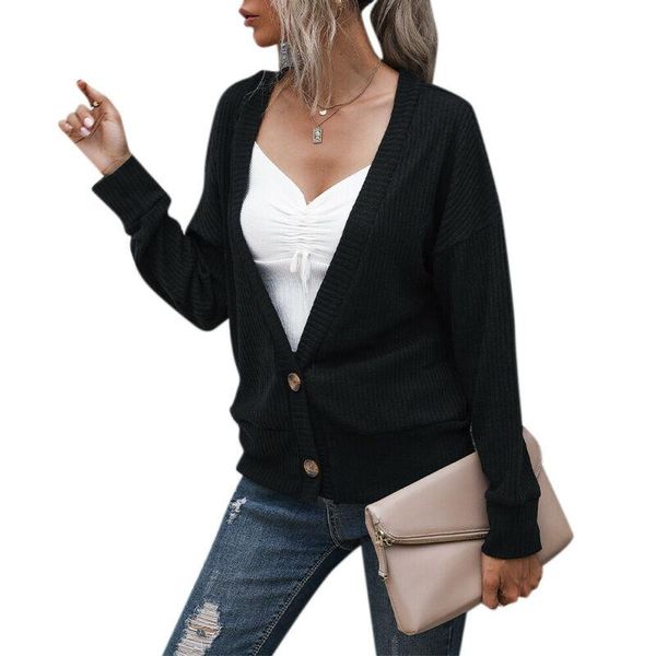 womens knitted cardigan open front v neck chunky sweater coat winter black uk women's jackets, Black;brown 
womens knitted cardigan open front v neck chunky sweater coat winter black uk women's jackets, Black;brown