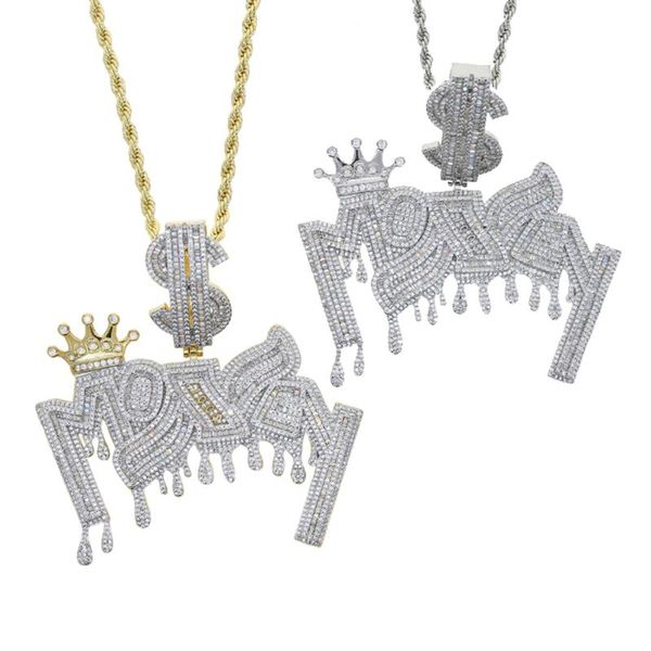 chains iced out money letters pendant crown dollar sign cubic zircon cz paved mens charm necklace hip hop bling jewelry with rope chain, Silver
chains iced out money letters pendant crown dollar sign cubic zircon cz paved mens charm necklace hip hop bling jewelry with rope chain, Silver