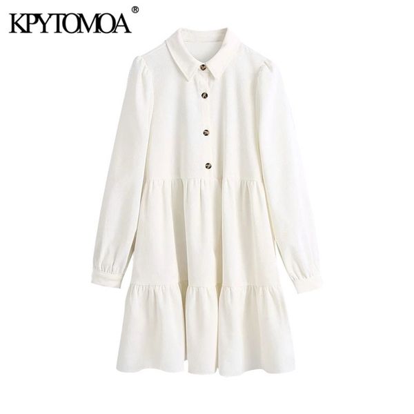 kpytomoa women sweet fashion ruffled corduroy mini dress vintage lapel collar long sleeve with buttons female dresses mujer 210409, Black;gray
kpytomoa women sweet fashion ruffled corduroy mini dress vintage lapel collar long sleeve with buttons female dresses mujer 210409, Black;gray