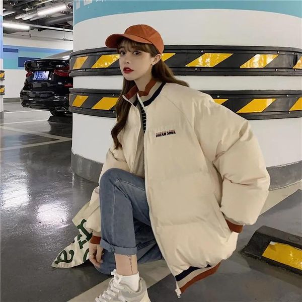 women's hoodies & sweatshirts cotton-padded clothes solid collar jacket color korean loose casual stand-up thick warmth coat ice, Black
women's hoodies & sweatshirts cotton-padded clothes solid collar jacket color korean loose casual stand-up thick warmth coat ice, Black