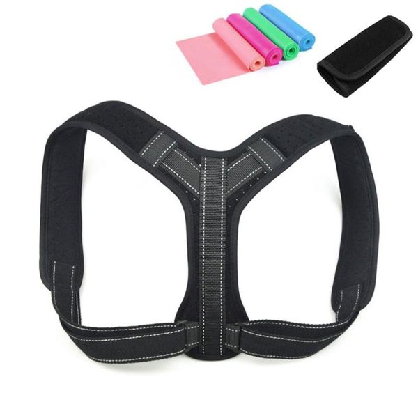 adjustable rectify back posture corrector brace humpbacked prevent shoulder support belt correction therapy, Black;blue
adjustable rectify back posture corrector brace humpbacked prevent shoulder support belt correction therapy, Black;blue