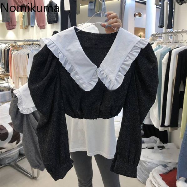 nomikuma korean hit color peter pan collar blouse women puff long sleeve shirt spring new short blusas de mujer 6f506 210427, White
nomikuma korean hit color peter pan collar blouse women puff long sleeve shirt spring new short blusas de mujer 6f506 210427, White