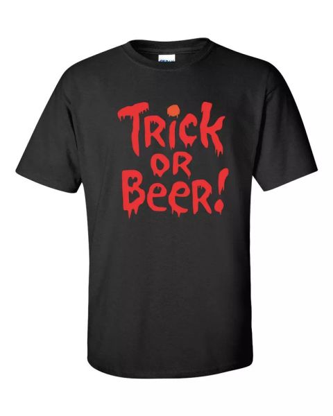 TRICK OR BEER Halloween Party College Drinking ORANGE Prnt Men's T-Shirt 343, White;black
TRICK OR BEER Halloween Party College Drinking ORANGE Prnt Men's T-Shirt 343, White;black
