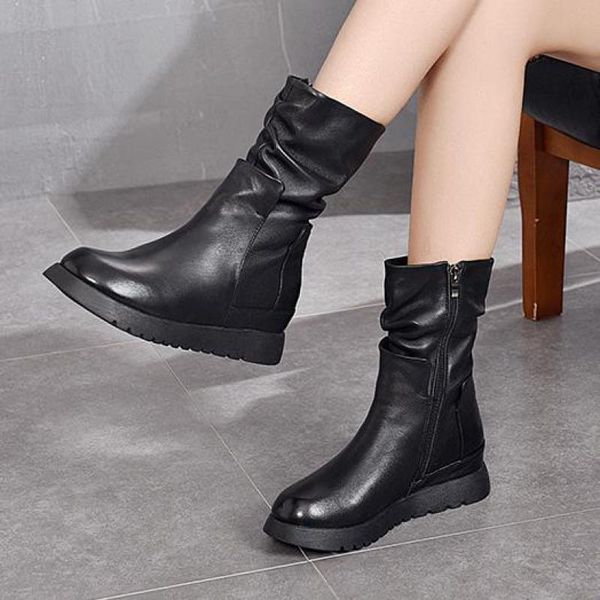 boots johnature women winter shoes genuine leather zip 2021 warm handmade concise height increasing leisure platform, Black
boots johnature women winter shoes genuine leather zip 2021 warm handmade concise height increasing leisure platform, Black