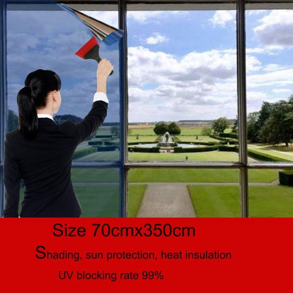 window stickers 0.7x3.5m mirror heating reflective glass film anti uv silver color solar stained home office raamfolie
window stickers 0.7x3.5m mirror heating reflective glass film anti uv silver color solar stained home office raamfolie