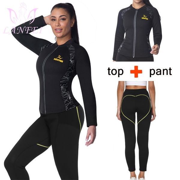 lanfei sauna slimming sportswear + pants neoprene fat shirt leggings shapers waist trainer body shape suits 210810, Black;white
lanfei sauna slimming sportswear + pants neoprene fat shirt leggings shapers waist trainer body shape suits 210810, Black;white