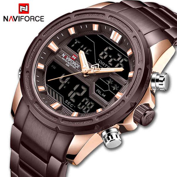 naviforce men watch luxury brand watches quartz military sport wristwatch date waterproof steel male clock relogio masculino 210517, Slivery;brown
naviforce men watch luxury brand watches quartz military sport wristwatch date waterproof steel male clock relogio masculino 210517, Slivery;brown