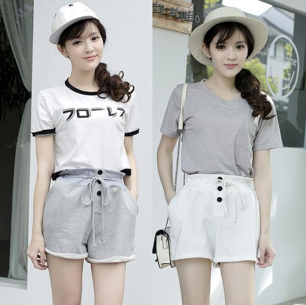 women's shorts women wide leg summer plus size bottom female stretch cotton terry ankle-length trousers a0-1027, White;black
women's shorts women wide leg summer plus size bottom female stretch cotton terry ankle-length trousers a0-1027, White;black