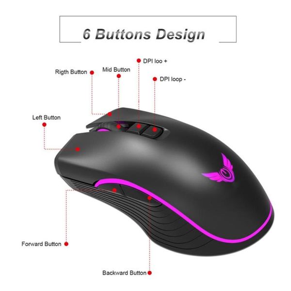 wireless rechargeable mouse 2.4g 6 buttons chargeable mice t26 computer for office games
wireless rechargeable mouse 2.4g 6 buttons chargeable mice t26 computer for office games