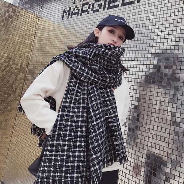 scarves women plaid scarf cashmere houndstooth wool chic shawl tassel blanket double size used autumn winter thick usa uk 200x80cm, Blue;gray
scarves women plaid scarf cashmere houndstooth wool chic shawl tassel blanket double size used autumn winter thick usa uk 200x80cm, Blue;gray