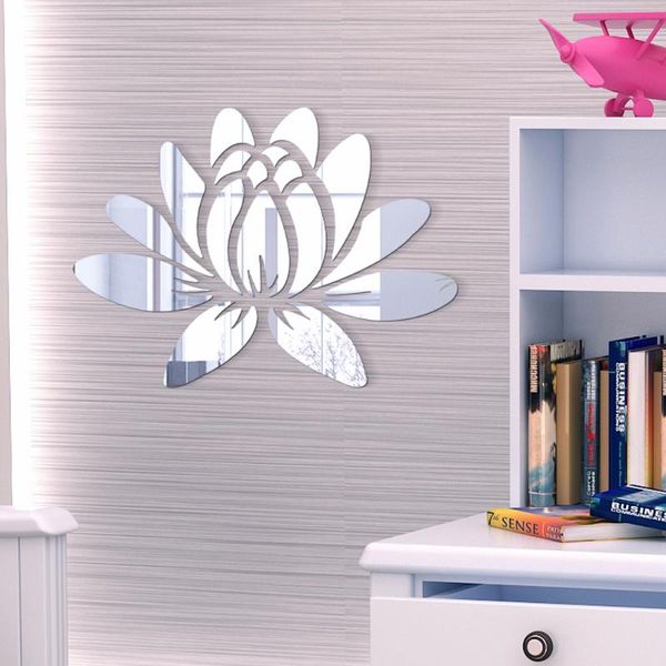 wall stickers acrylic mirror gold silver blooming lotus flower diy decal home mural decor bedroom living room decorative crafts 
wall stickers acrylic mirror gold silver blooming lotus flower diy decal home mural decor bedroom living room decorative crafts