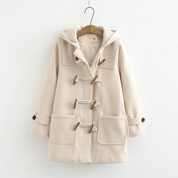 women's wool & blends double wooden buckle woolen jacket womens dress autumn winter korean-style short-height mid-length overcoat /40, Black
women's wool & blends double wooden buckle woolen jacket womens dress autumn winter korean-style short-height mid-length overcoat /40, Black