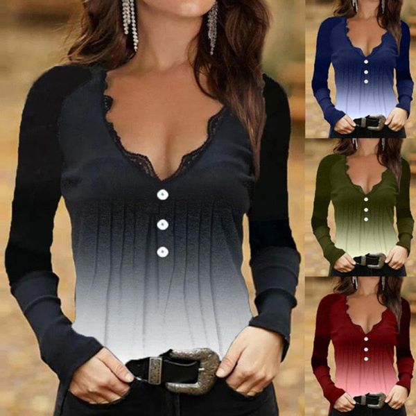 women's t-shirt women autumn clothes loose long sleeve v-neck gradient color t shirt ladies fashion casual off shoulder streetwear, White
women's t-shirt women autumn clothes loose long sleeve v-neck gradient color t shirt ladies fashion casual off shoulder streetwear, White