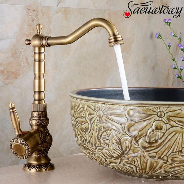 bathroom sink faucets antique brass kitchen faucet mixer 360° rotatble and cold tap single handle basin
bathroom sink faucets antique brass kitchen faucet mixer 360° rotatble and cold tap single handle basin