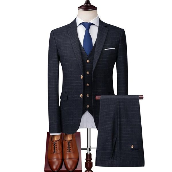 men's suits & blazers blazer pants vest 3 pieces suit set / banquet business british style slim high end custom plaid trousers, White;black
men's suits & blazers blazer pants vest 3 pieces suit set / banquet business british style slim high end custom plaid trousers, White;black