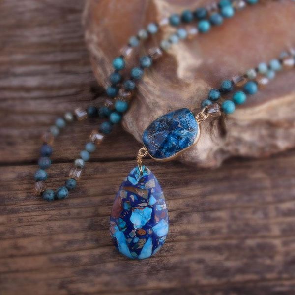 fashion bohemian jewelry natural stones with semi precious links drop stone pendant boho necklaces for women gift dropship, Silver
fashion bohemian jewelry natural stones with semi precious links drop stone pendant boho necklaces for women gift dropship, Silver