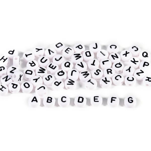 500pcs/lot dia.7mm spacer charm beads black white acrylic letter bead a-z alphabet 1.4mm hole for diy bracelet necklace making
500pcs/lot dia.7mm spacer charm beads black white acrylic letter bead a-z alphabet 1.4mm hole for diy bracelet necklace making