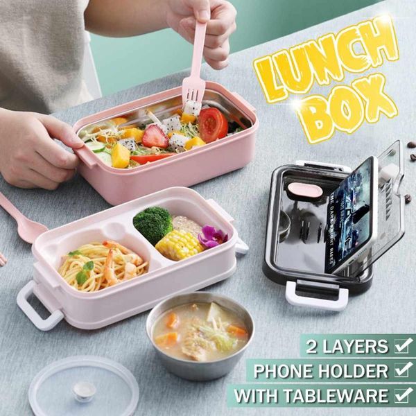 dinnerware sets ykpuii portable 304 stainless steel lunch box japanese style compartment bento kitchen leakproof container 
dinnerware sets ykpuii portable 304 stainless steel lunch box japanese style compartment bento kitchen leakproof container