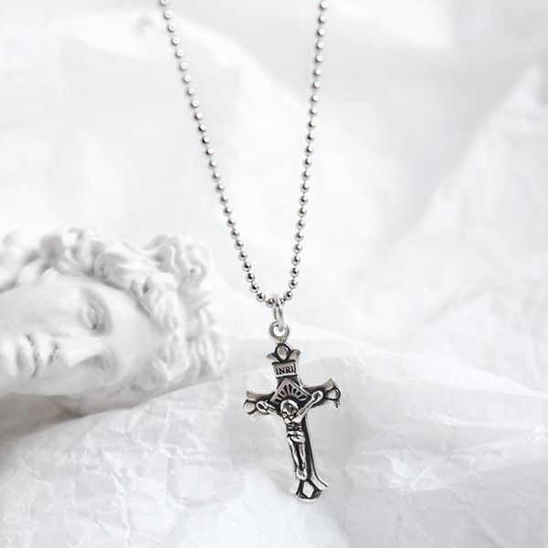 retro cross necklace s925 sterling silver personality european and american trend pendant torque jewelry necklaces
retro cross necklace s925 sterling silver personality european and american trend pendant torque jewelry necklaces
