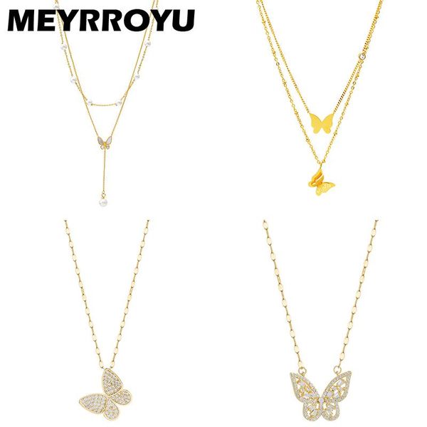 pendant necklaces meyrroyu stainless steel romantic zircon butterfly necklace for women geometric chain 2021 trend gift fashion jewelry, Silver
pendant necklaces meyrroyu stainless steel romantic zircon butterfly necklace for women geometric chain 2021 trend gift fashion jewelry, Silver