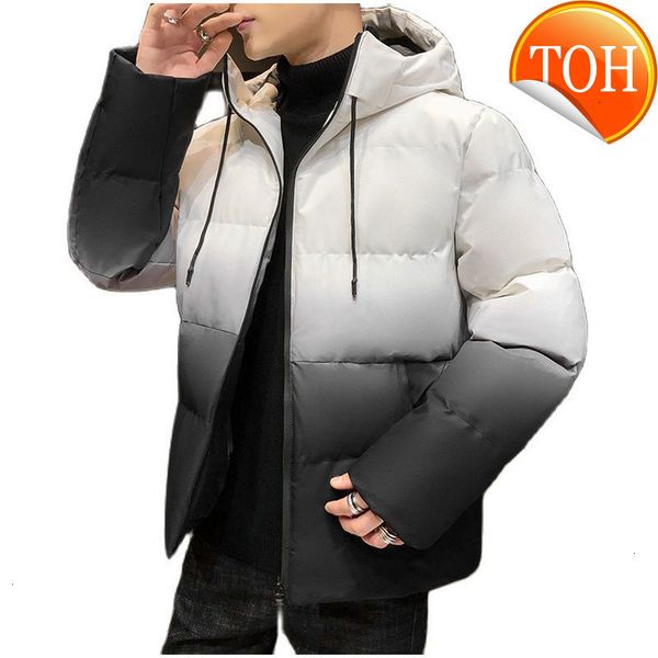 new coat men's style winter padded jacket slim down gradient color warmth men casual thick, Black
new coat men's style winter padded jacket slim down gradient color warmth men casual thick, Black