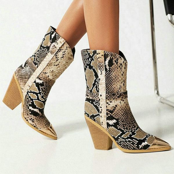 boots 2021 women ankle snake print pu leather ladies square high heel short plush fall winter pointed toe women's, Black
boots 2021 women ankle snake print pu leather ladies square high heel short plush fall winter pointed toe women's, Black