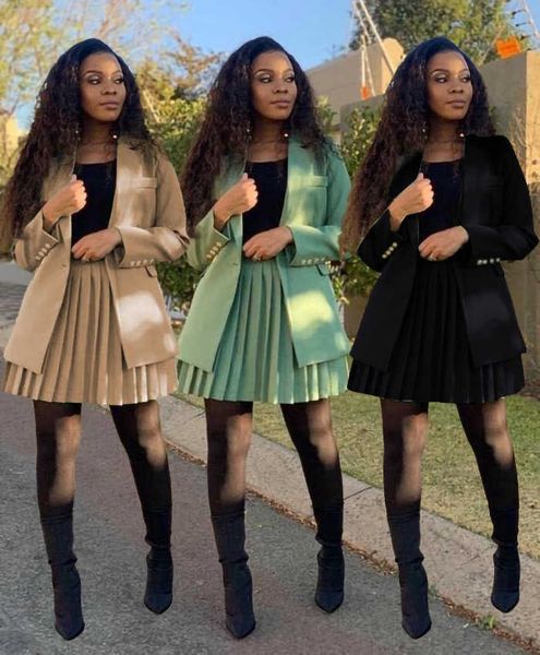 fashion suits blazers two piece skirt for women in autumn and winter 2021 will be delivered on the same day, White;black
fashion suits blazers two piece skirt for women in autumn and winter 2021 will be delivered on the same day, White;black