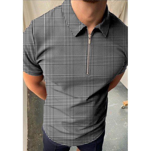 charming pattern men's zipper polo shirt comfortable breathable fashionable cool daily travel work party, White;black
charming pattern men's zipper polo shirt comfortable breathable fashionable cool daily travel work party, White;black