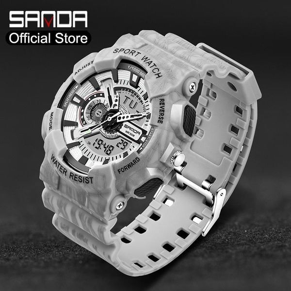 wristwatches fashion sanda men's brand sports watch g style military army men camouflage luxury strap waterproof led digital quartz, Slivery;brown
wristwatches fashion sanda men's brand sports watch g style military army men camouflage luxury strap waterproof led digital quartz, Slivery;brown