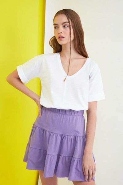 skirts trendyol knitted skirt twoss21et0211, Black