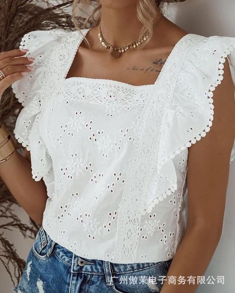 women's blouses & shirts 2021 summer long sleeve white shirt women fashion casual lace up hollow top
women's blouses & shirts 2021 summer long sleeve white shirt women fashion casual lace up hollow top